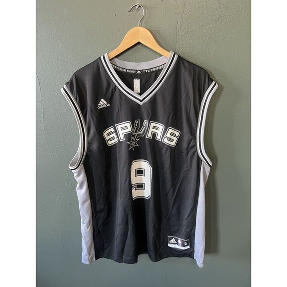 Adidas San Antonio Spurs Tony Parker Mens Black Basketball Jersey Size Medium - Picture 1 of 3